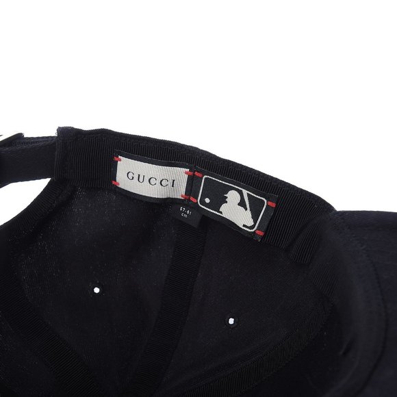 Authentic NWT Gucci Baseball Cap With Ny Yankees™ Patch In Black new with tags - Picture 8 of 9